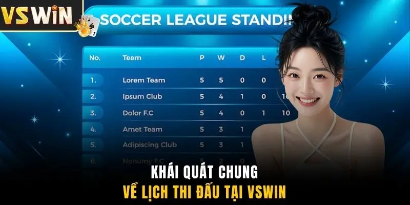 Khái quát chung về lịch thi đấu tại VSWIN