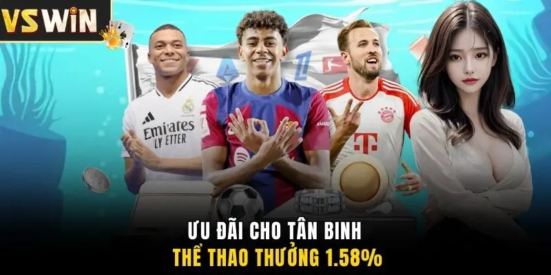 Ưu đãi cho tân binh thể thao thưởng 1.58%